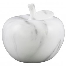 Urban Trends Collection: Ceramic Apple Figurine, Gloss Finish, White   